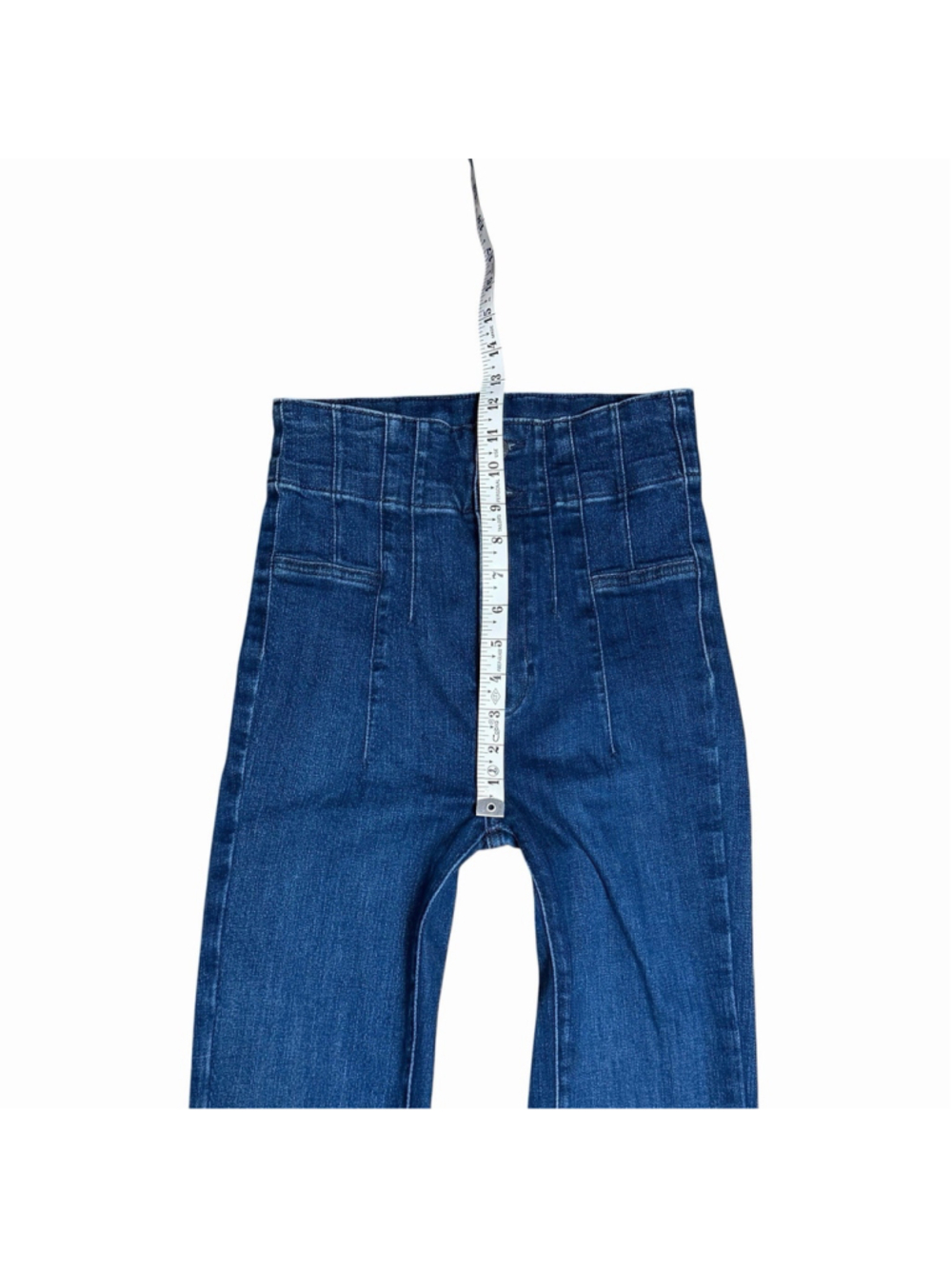 We The Free People NEW Jayde Flare Jeans Dark Wash Hi-Rise Size 26 - 33” Inseam - Picture 6 of 12